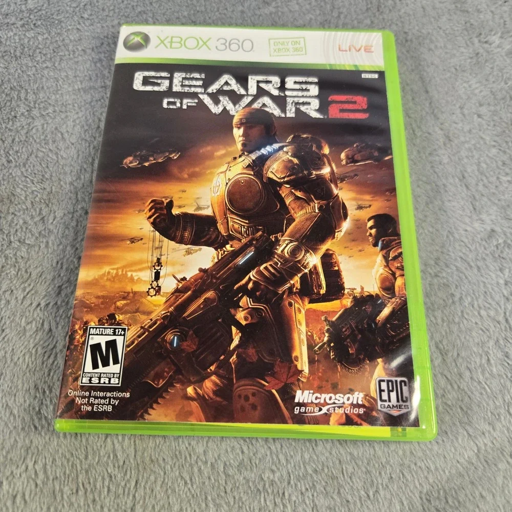 Gears of War 2 Microsoft Xbox 360 2008 Action Shooter Video Game Tested Works